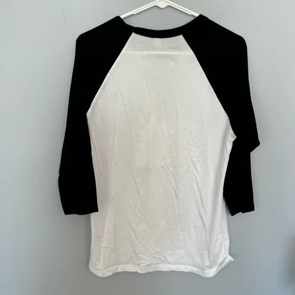 Bella Canvas Airlume Jersey Christmas Trees Top Ringer Tee Women's Size Medium - Picture 3 of 11